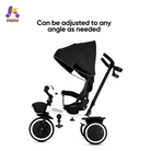 KRIDDO 7-in-1 Kids Tricycle Stroller with Push Handle for 18 Months to 5 Years Old White