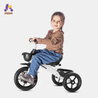 KRIDDO Toddler Training Tricycle With Fixed Wheels for 2 to 5 Years Old White