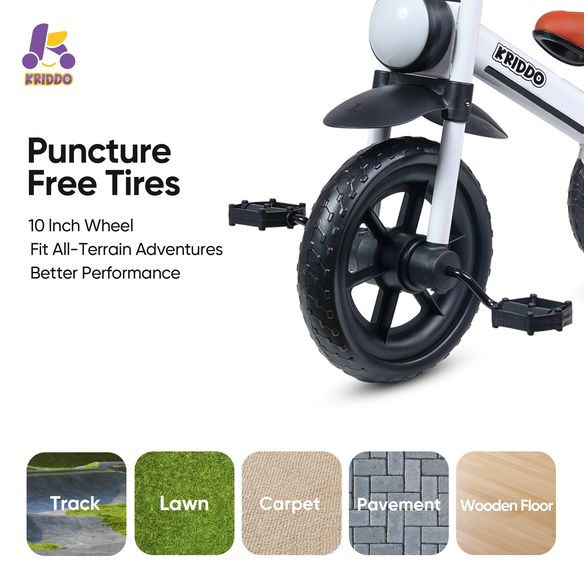 Buzz Rider Tricycle 2-in-1 White