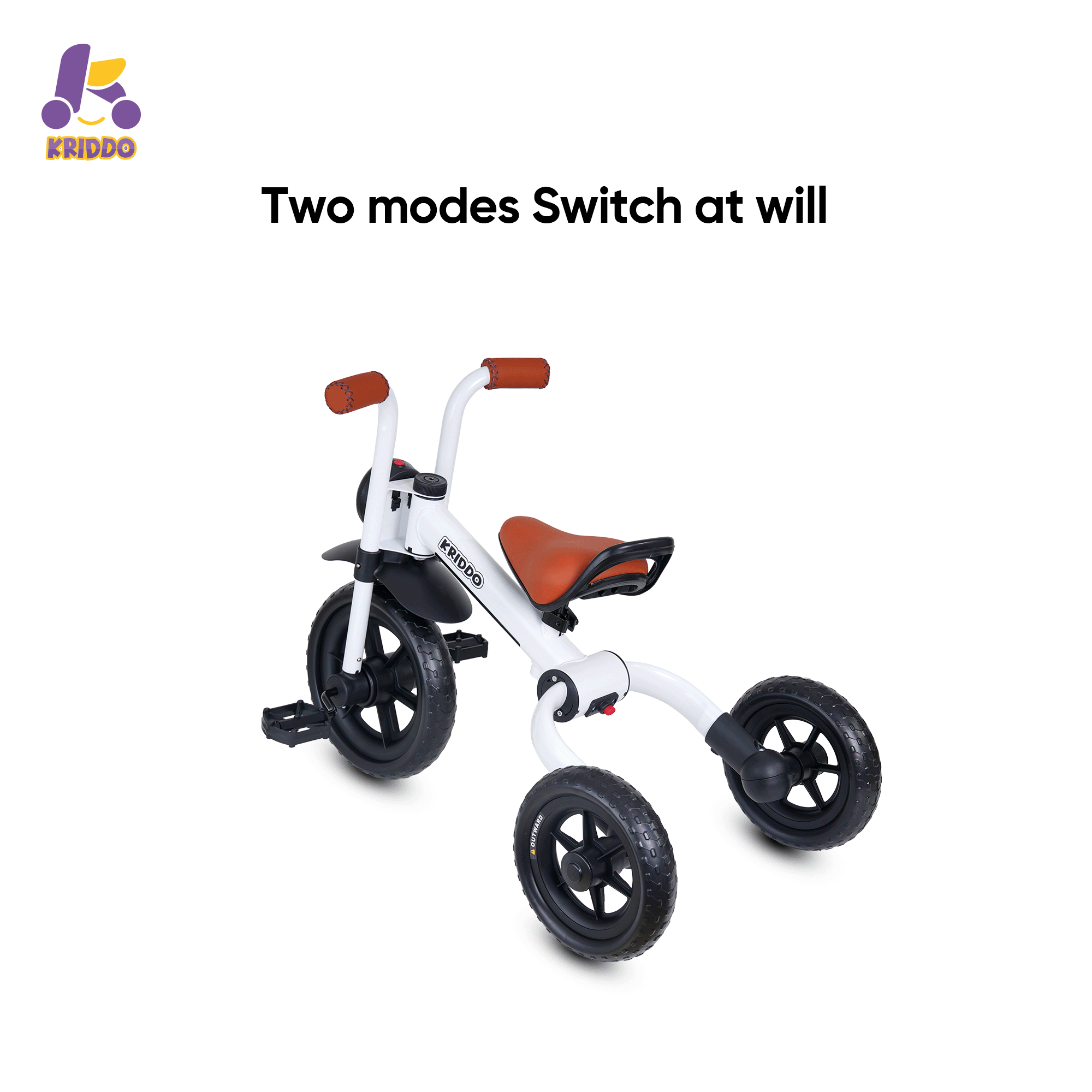 Buzz Rider Tricycle 2-in-1 White