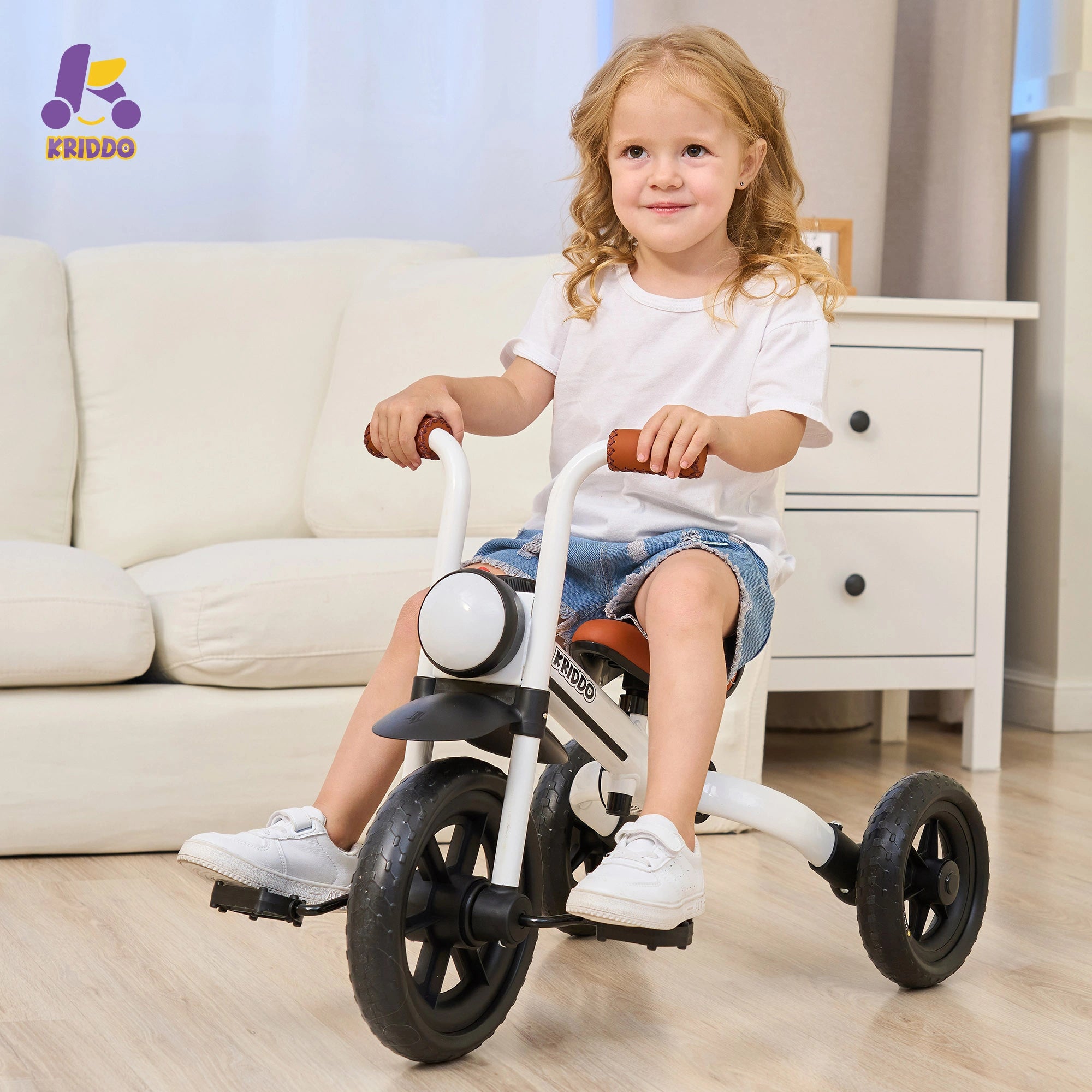 Buzz Rider Tricycle 2-in-1 White