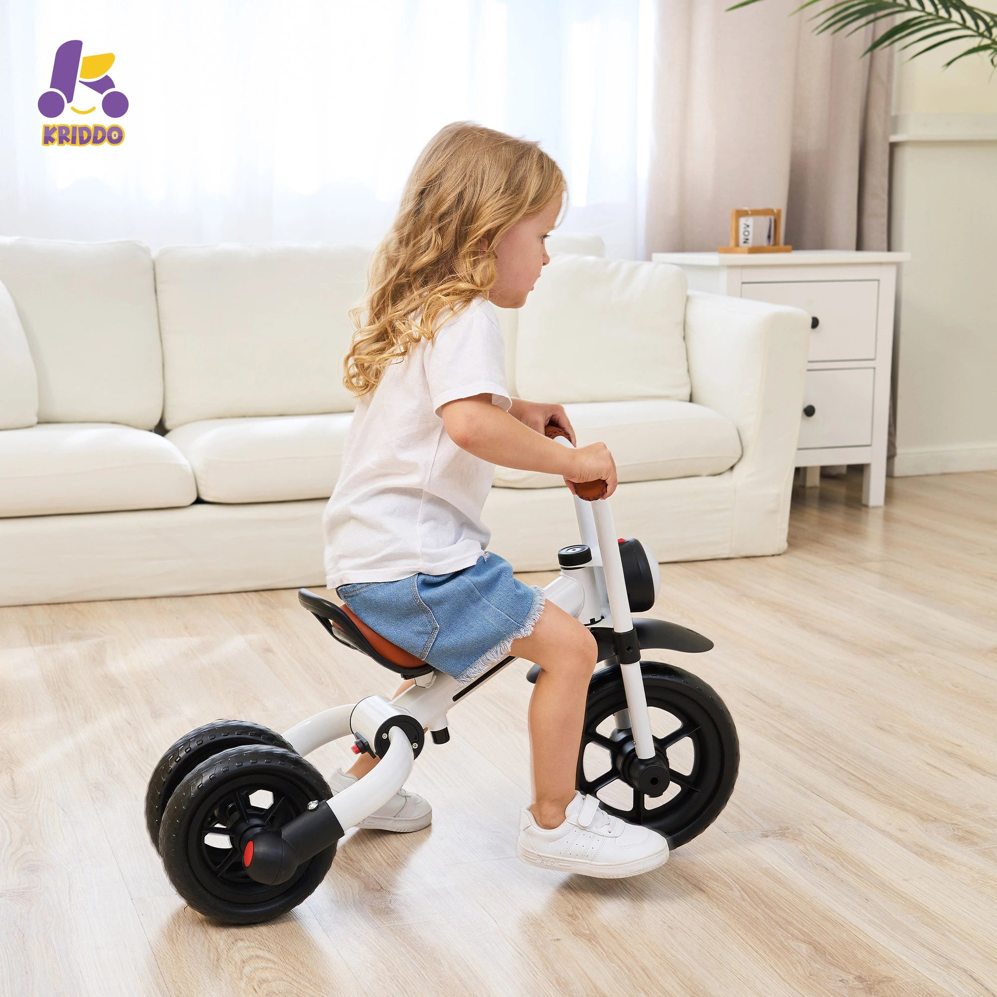 Buzz Rider Tricycle 2-in-1 White