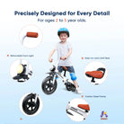 KRIDDO 2-in-1 Foldable Tricycle For Toddlers with Headlight For 2 to 5 Year Old White