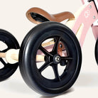 KRIDDO Kids Wooden Tricycle with Adjustable Seat for 1 to 4 Years Old Pink
