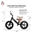 KRIDDO Toddler Balance Bike With Dual Bearing Wheels For 2 to 5 Years Old Black