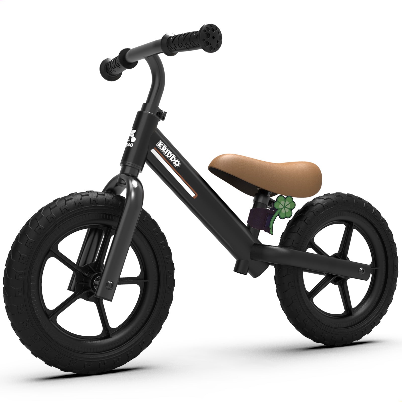 KRIDDO Toddler Balance Bike With Dual Bearing Wheels For 2 to 5 Years Old Black