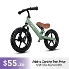 KRIDDO Toddler Balance Bike With Dual Bearing Wheels For 2 to 5 Years Old Green