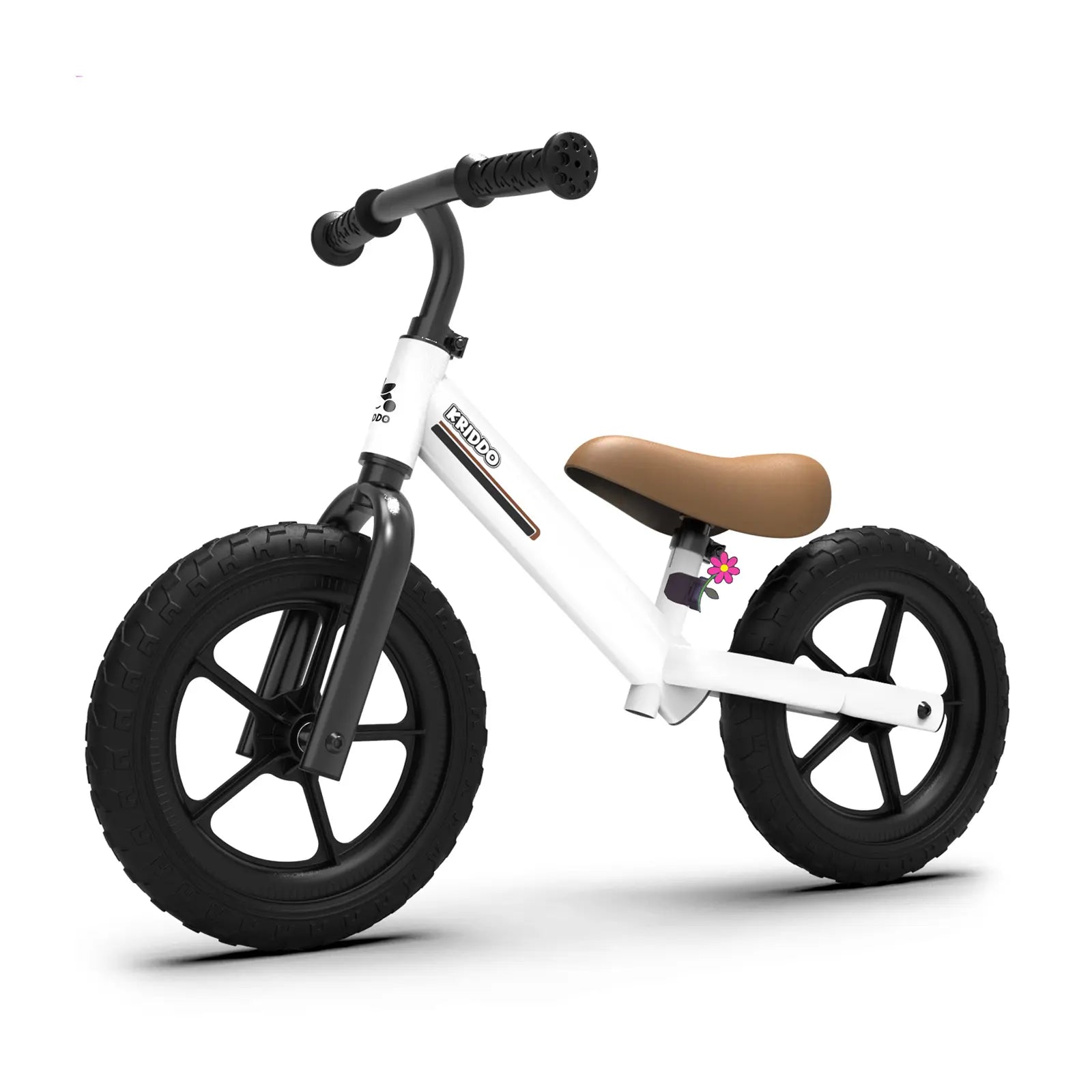 KRIDDO Toddler Balance Bike With Dual Bearing Wheels For 2 to 5 Years Old White