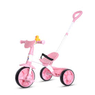 KRIDDO 2-in-1 Pink Toddler Trike with Parent Handle