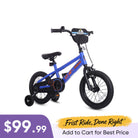 KRIDDO 14 Inch Bike with Training Wheels for 3 to 6 Years Old Blue