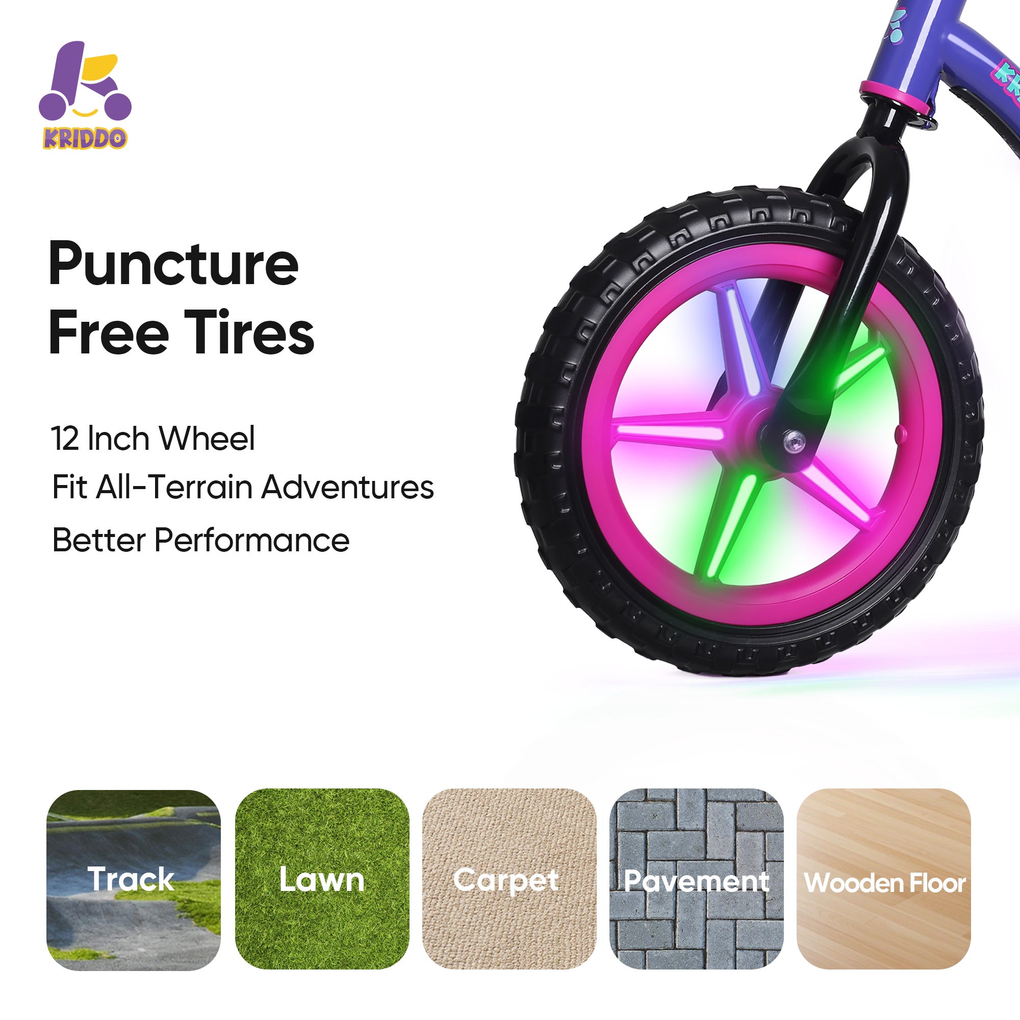 12 inch never flat tires