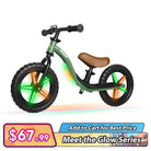 KRIDDO Glowing Balance Bike with Flashing Wheels for 2 to 5 Years Old
Green