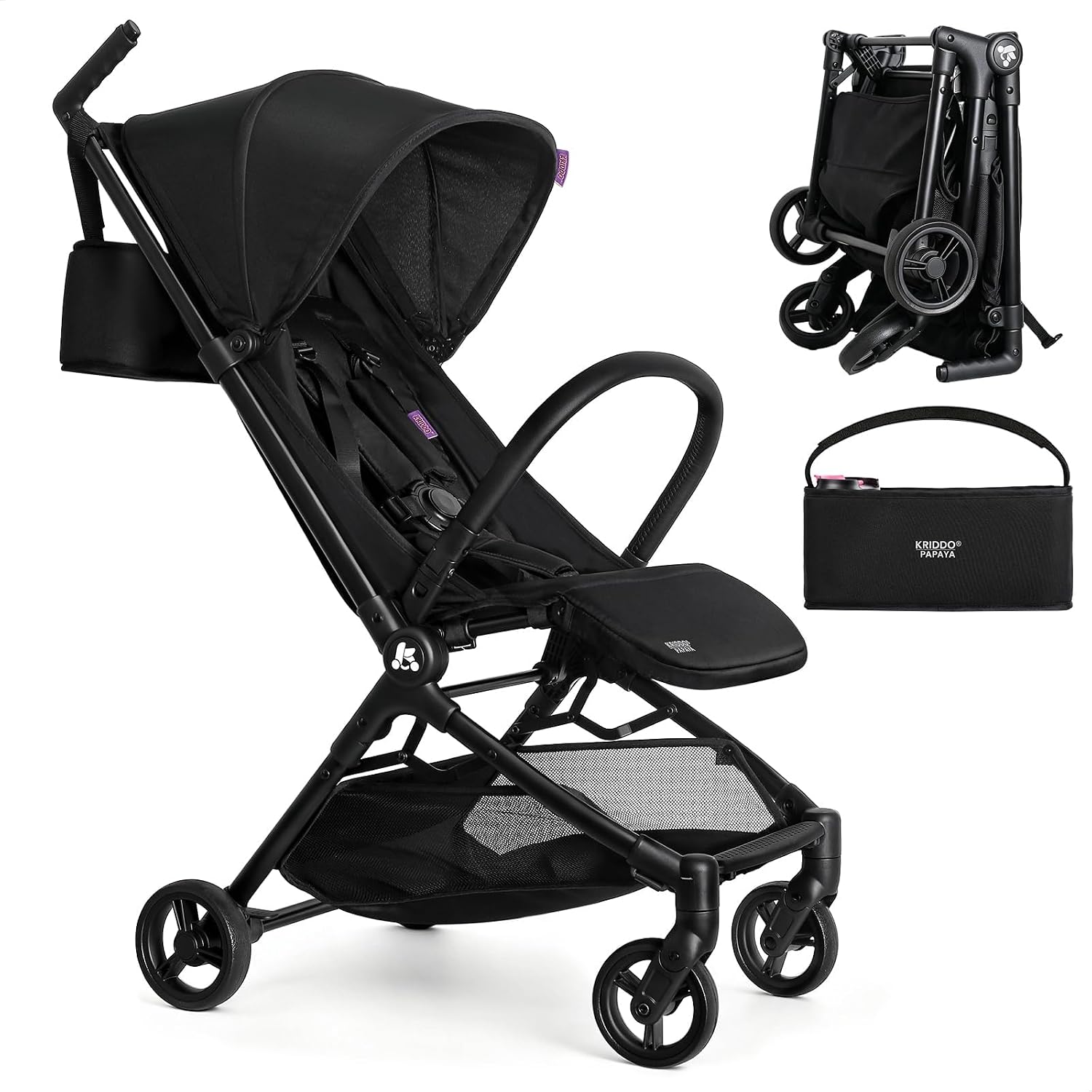 KRIDDO Lightweight & Foldable Baby Stroller for 6 Months and Up