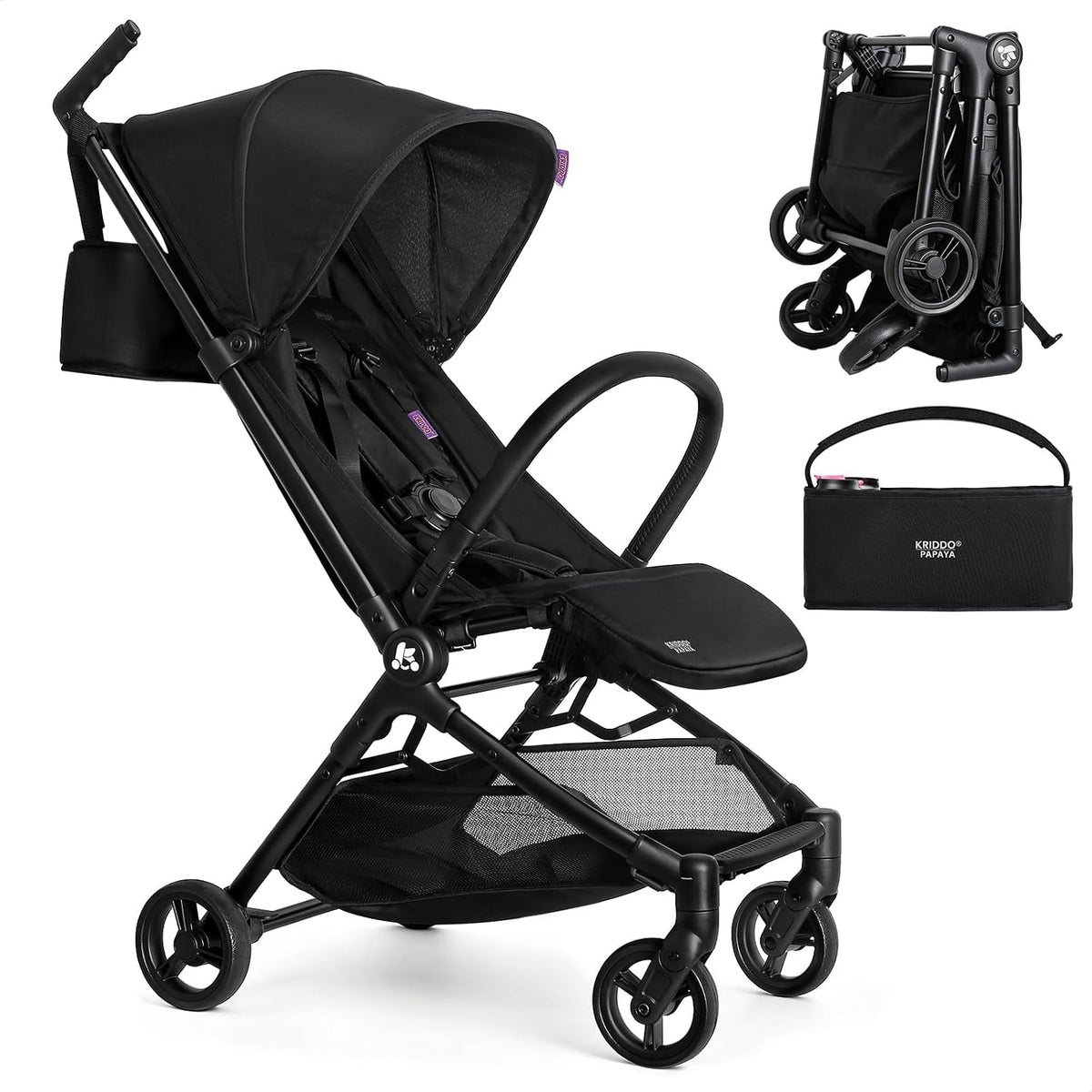 KRIDDO Lightweight & Foldable Baby Stroller for 6 Months and Up