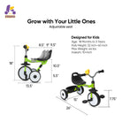 KRIDDO Baby Tricycle Foldable with Storage Basket for 18 Months to 3 Years
Green