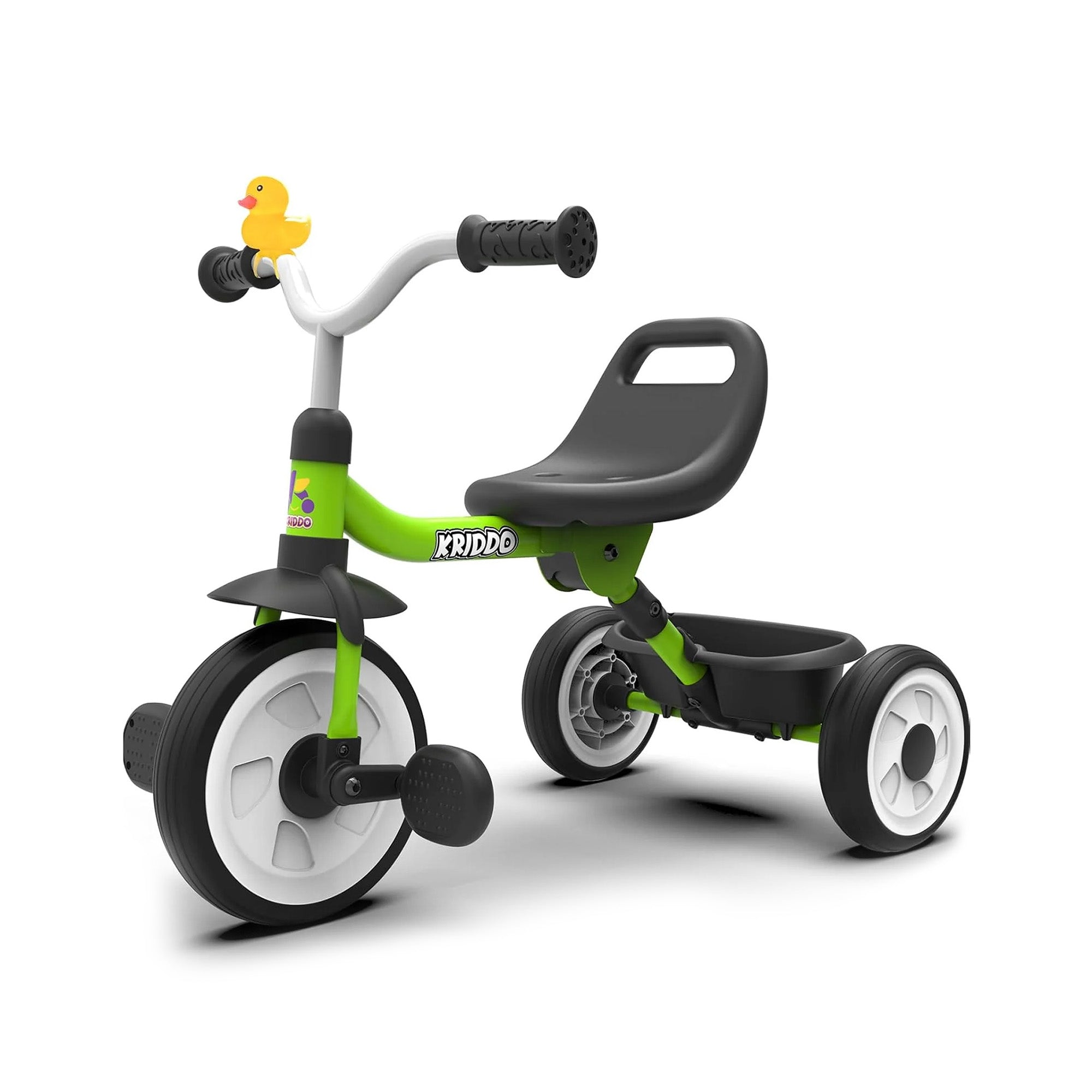 KRIDDO Baby Tricycle Foldable with Storage Basket for 18 Months to 3 Years
Green