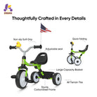 KRIDDO Baby Tricycle Foldable with Storage Basket for 18 Months to 3 Years
Green