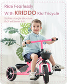 KRIDDO Kids Tricycle for 2 to 5 Years Old Pink