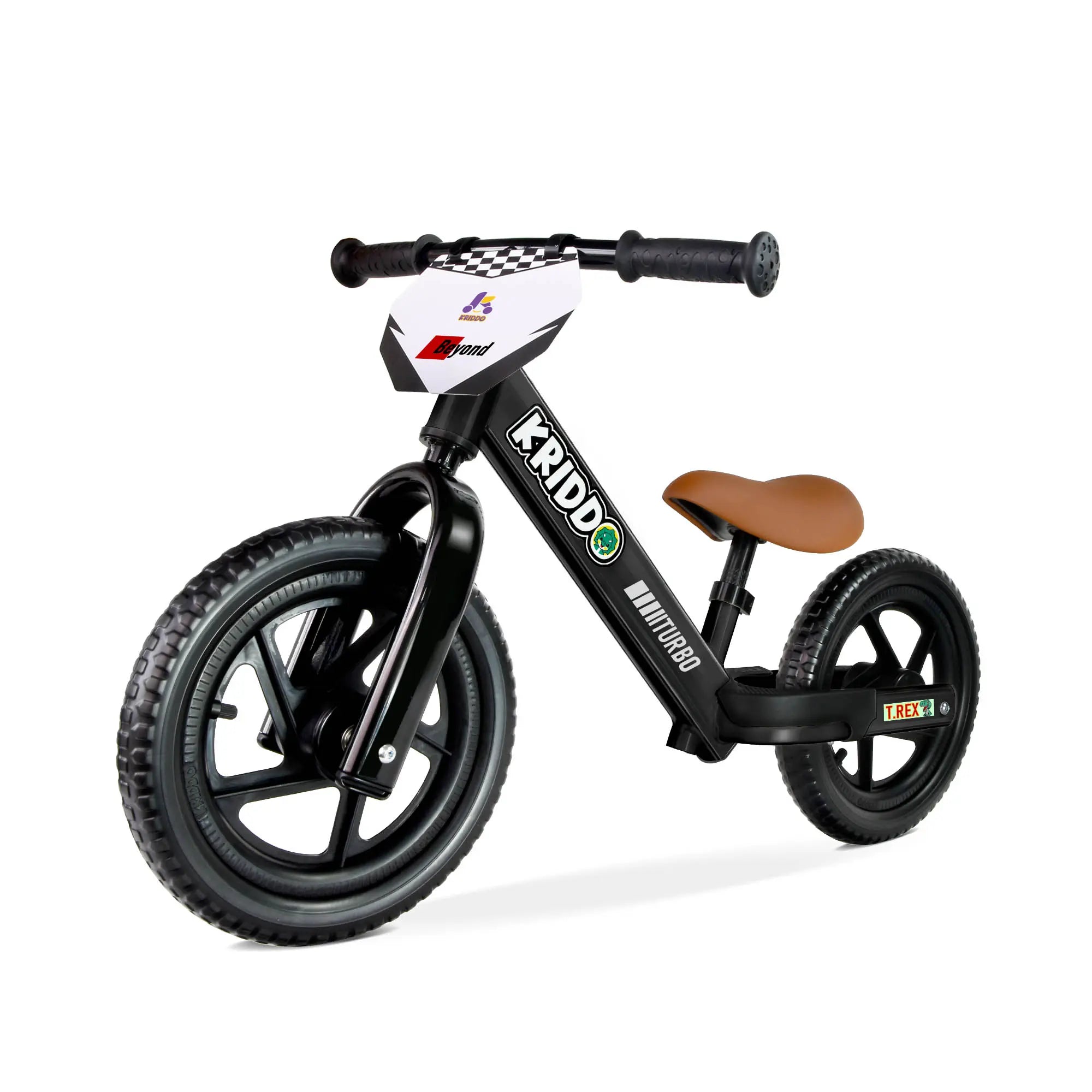 KRIDDO Toddler Beginner Bike for 2 to 5 Years Old with DIY Colorful Stickers Black