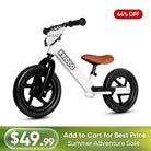 KRIDDO 12 Inch Toddler Balance Bike with Footrest for 2 to 5 Years Old with DIY Stickers