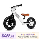KRIDDO 12 Inch Toddler Balance Bike with Footrest for 2 to 5 Years Old with DIY Stickers