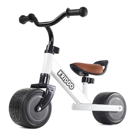 KRIDDO Mini Baby Balance Bike with Adjustable Seat for 1 to 3 Years Old White
