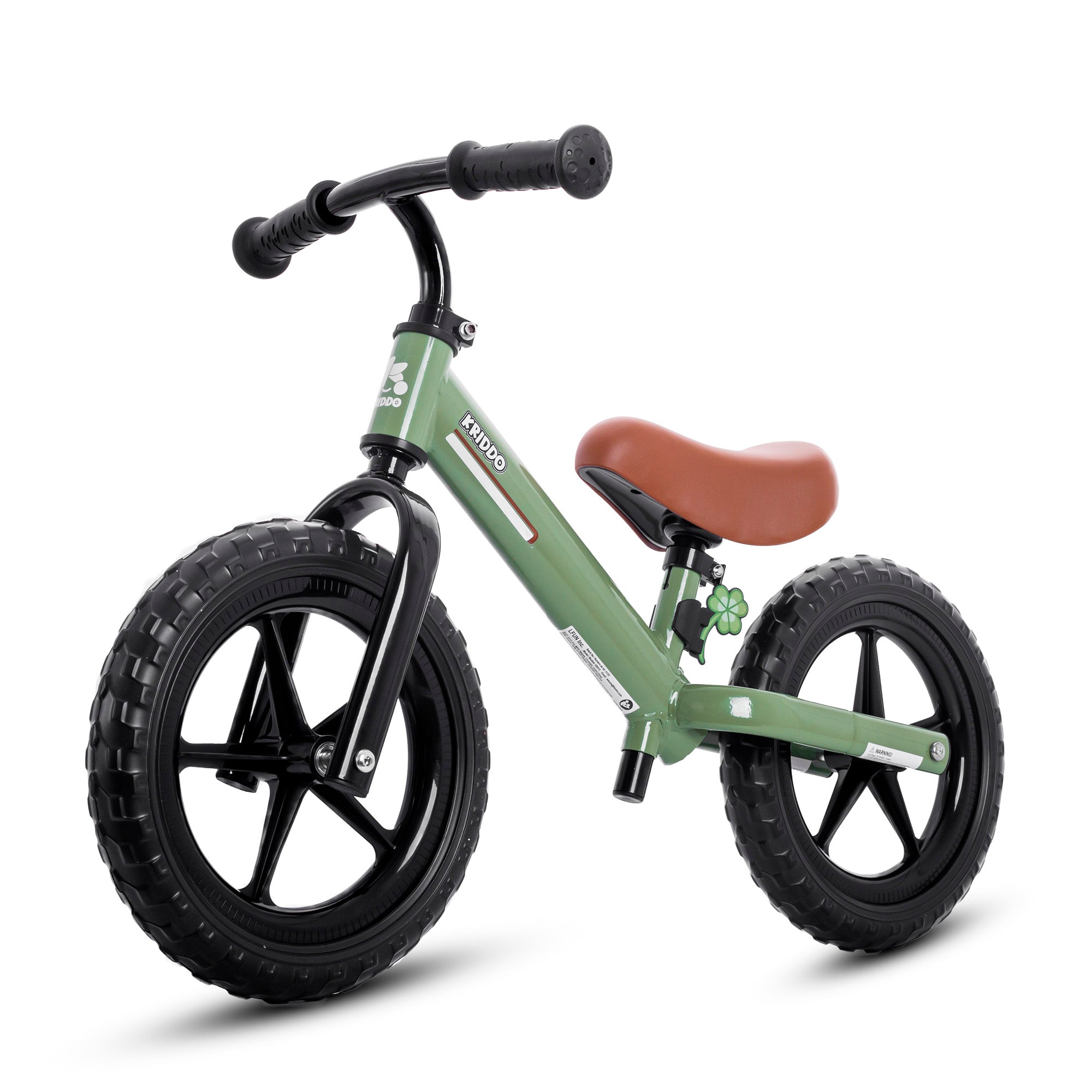 KRIDDO Toddler Balance Bike With Dual Bearing Wheels For 2 to 5 Years Old White