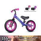 KRIDDO Toddler Light Up Balance Bike With Cute Accessories For 2-5 Years Old Purple