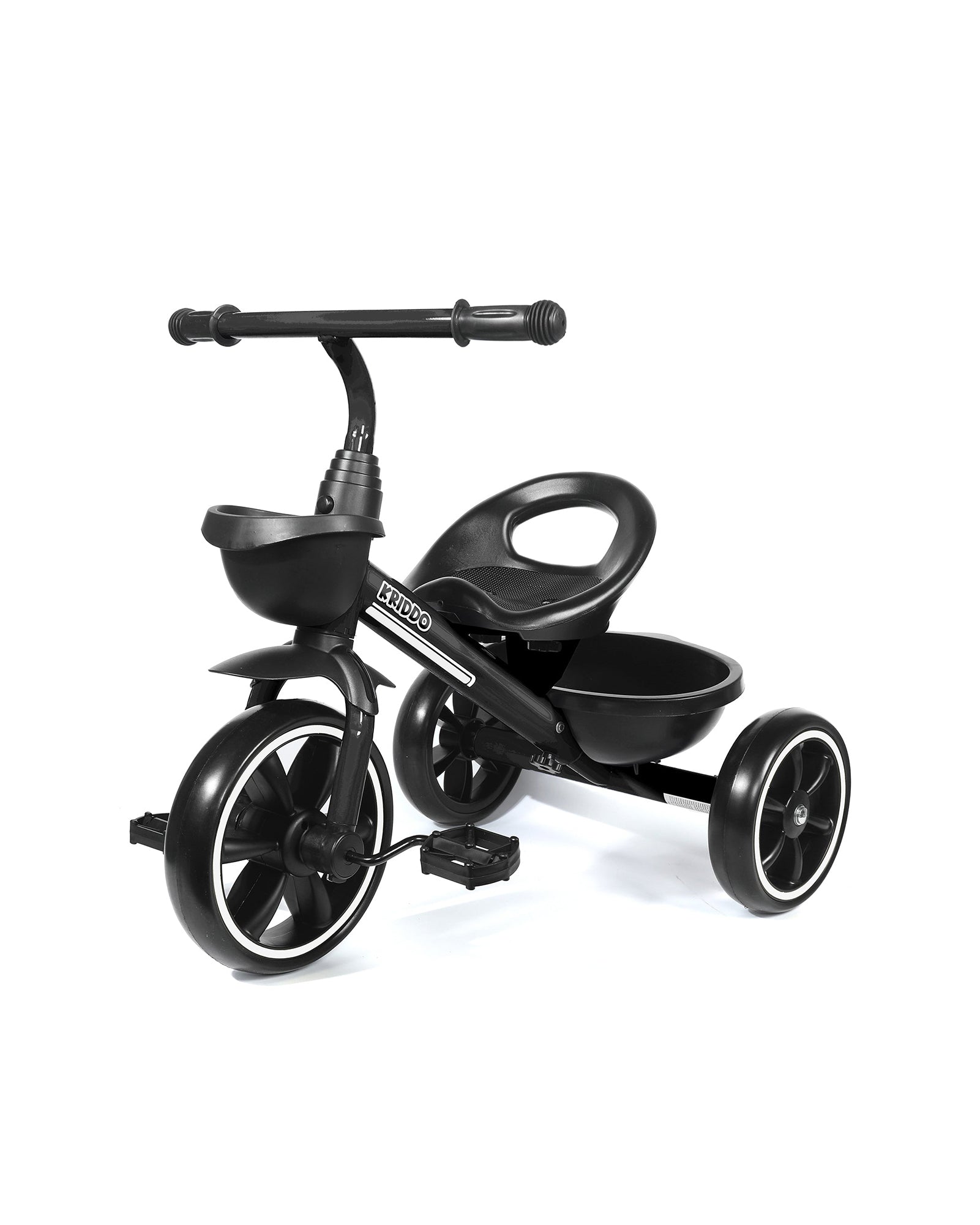 KRIDDO Kids Tricycles for 2- 5 Years, Gift Toddler Tricycles for 2-5 Year Olds, Easy Assembly, Black