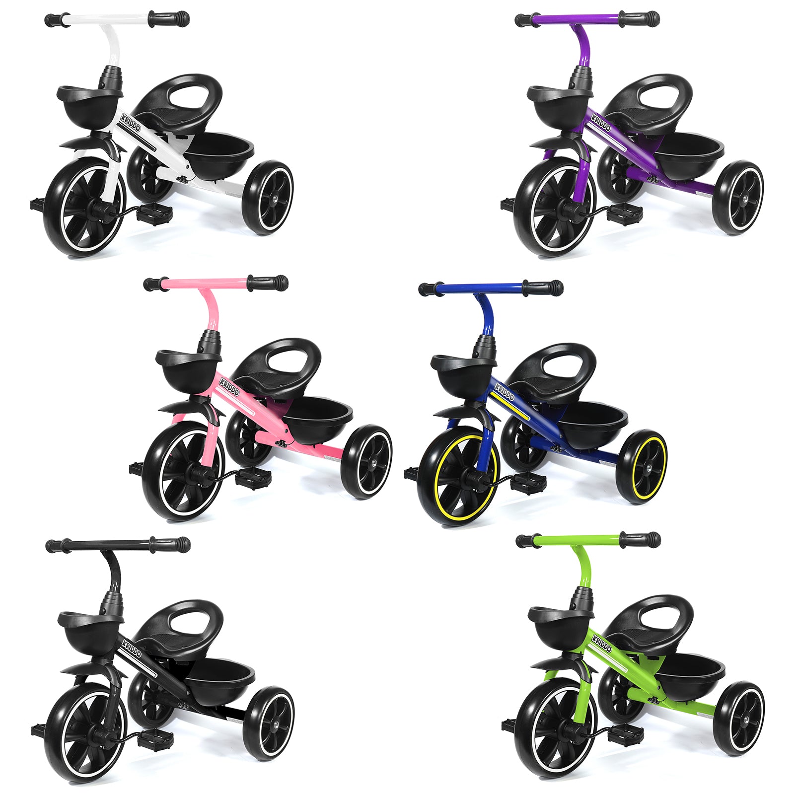 [LIMITED TIME SUPRISE] KRIDDO Kids Tricycles for 2- 5 Years, Storage Bin, Easy Assembly, RANDOM COLOR