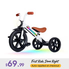 KRIDDO Kids Motorbike Style Light Up Tricycle with Front Light for 2 to 5 Years Old