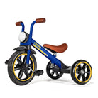 KRIDDO Kids Tricycle with Headlight and Removable Pedals for 2 to 5 Years Old Blue