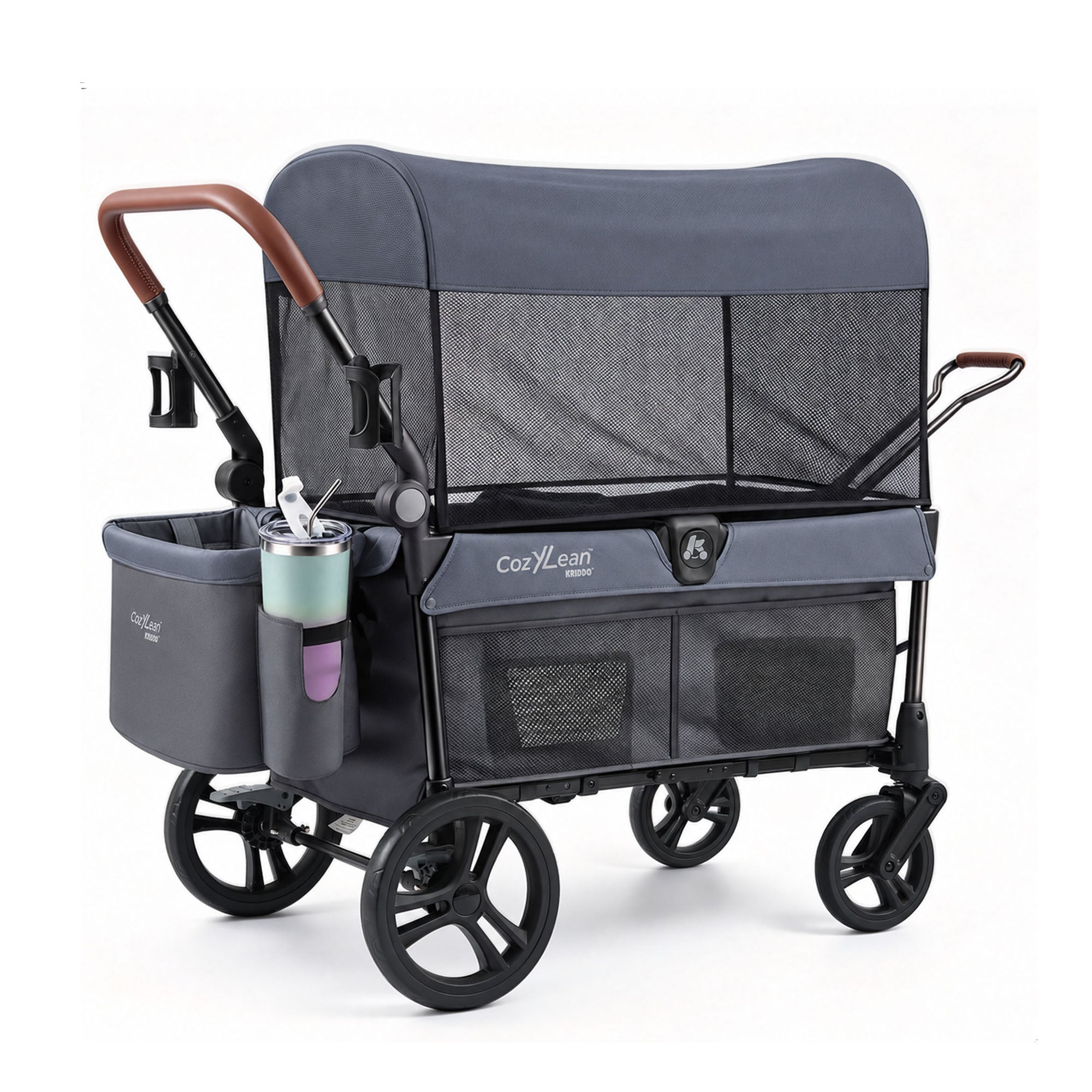 KRIDDO Kids 2 Seater Wagon Stroller for 12 Months and Up