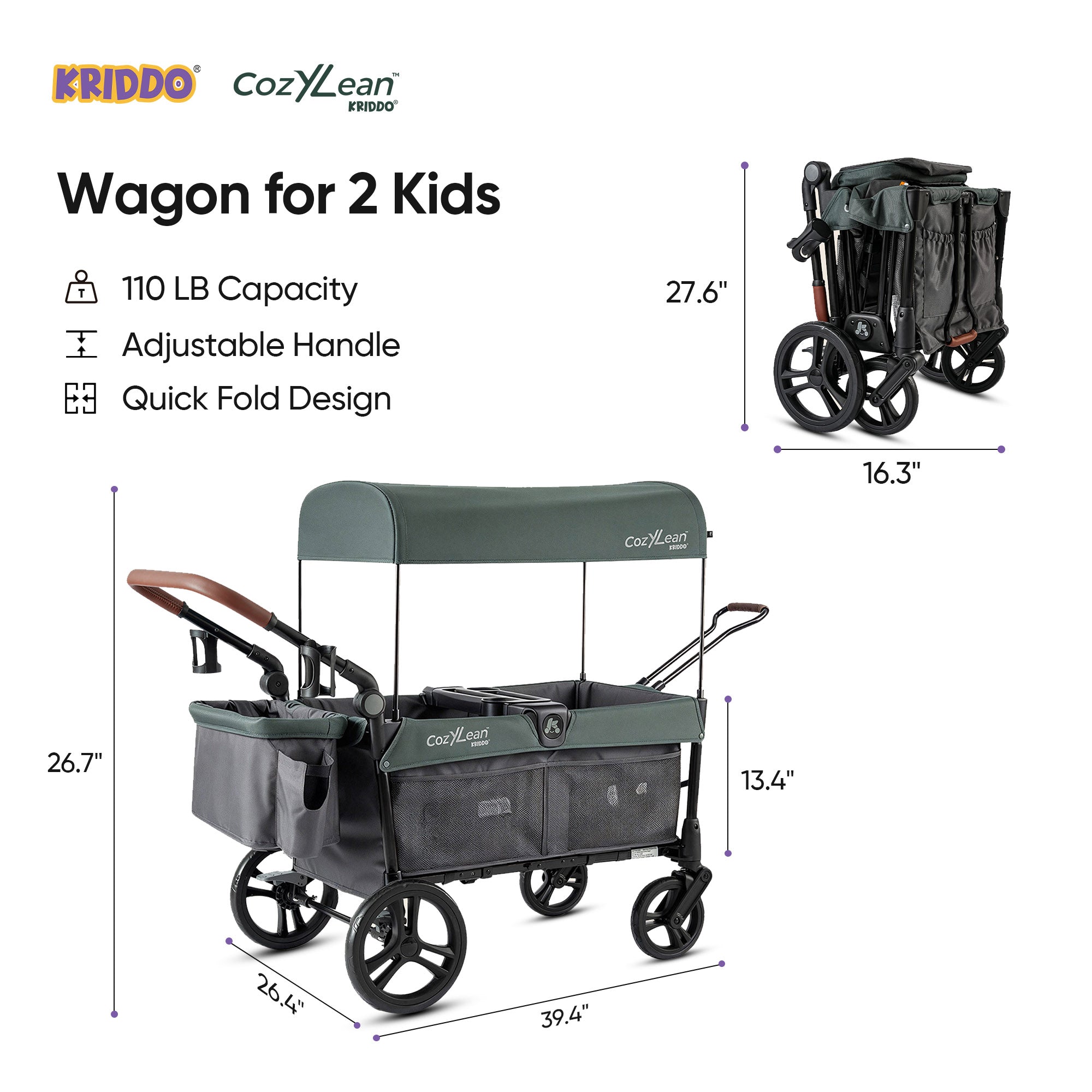 Wagon Stroller for 2 Kids