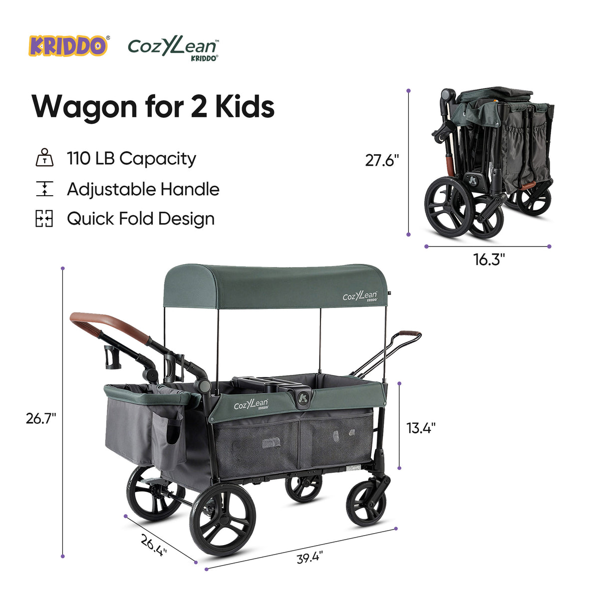 Wagon Stroller for 2 Kids