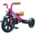 Kriddo Kids Tricycle with Headlight and Removable Pedals for 2 to 5 Years Old Pink