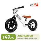 KRIDDO 12 Inch Toddler Balance Bike with Footrest for 2 to 5 Years Old with DIY Stickers