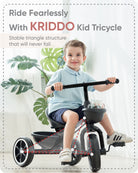 KRIDDO Kids Tricycle for 2 to 5 Years Old Black